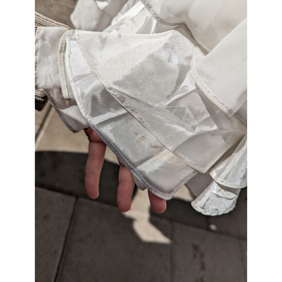 Prom Dress: Strapless, White W/ Gold Sz 10 Royal Queen Collection - Picture 8 of 16